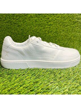 Flux Footwear Adapt Leather Trainer White Mens Size 10 Athletic Shoes Sneakers